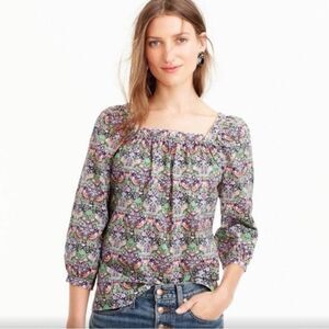J Crew Liberty Art Fabrics size 2 Floral Print Women's Top